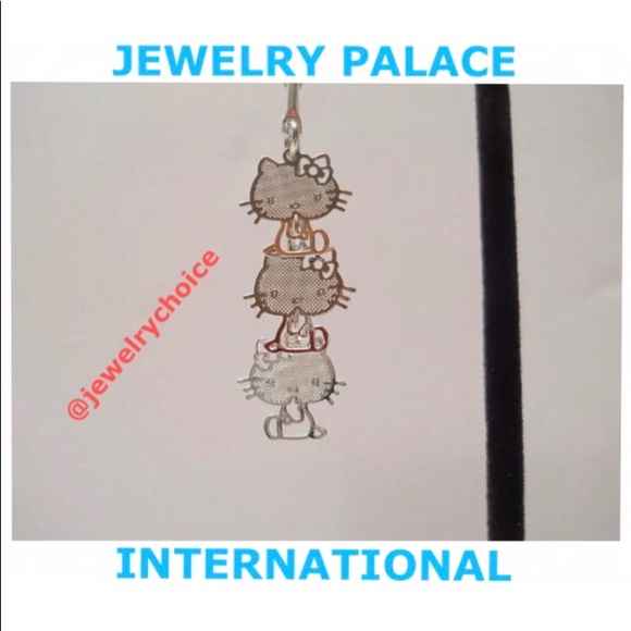 🆕 Stainless Steel 3 Small Hello Kitty Earrings - Picture 2 of 8